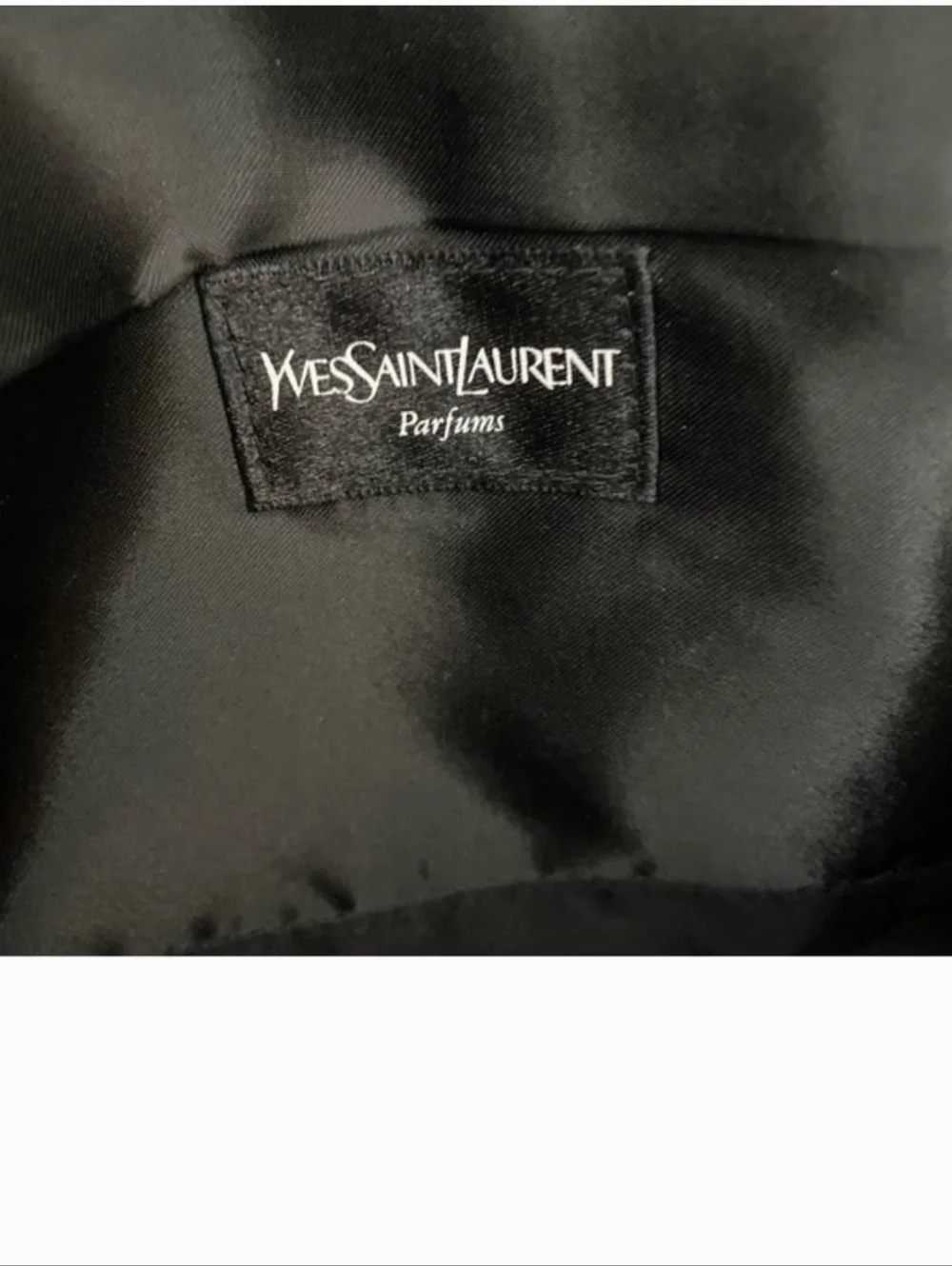 YVES SAINT LAURENT YSL Parfums Black Velvet Satin Evening Bag Clutch - Picture 4 of 8